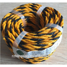 Best-selling 3-strand twisted PP/ polypropylene PE/polyethylene tiger rope